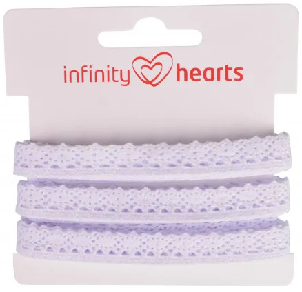 Infinity Hearts Pitsnauha Polyesteri 11mm 01 Valkoinen - 5m