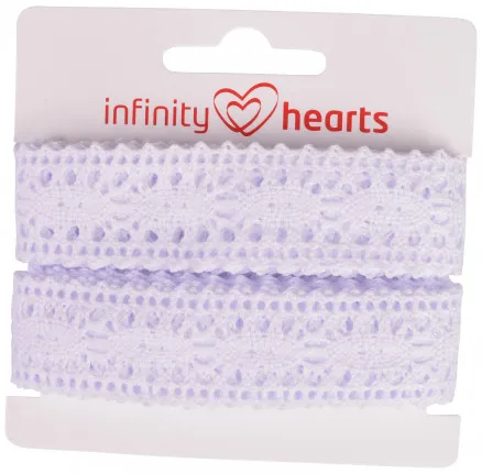 Infinity Hearts Pitsnauha Polyesteri 25mm 01 Valkoinen - 5m