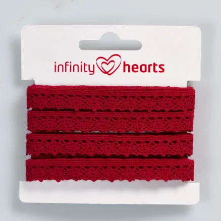 Infinity Hearts Pitsnauha Polyesteri 11mm 10 Viininpunainen - 5m